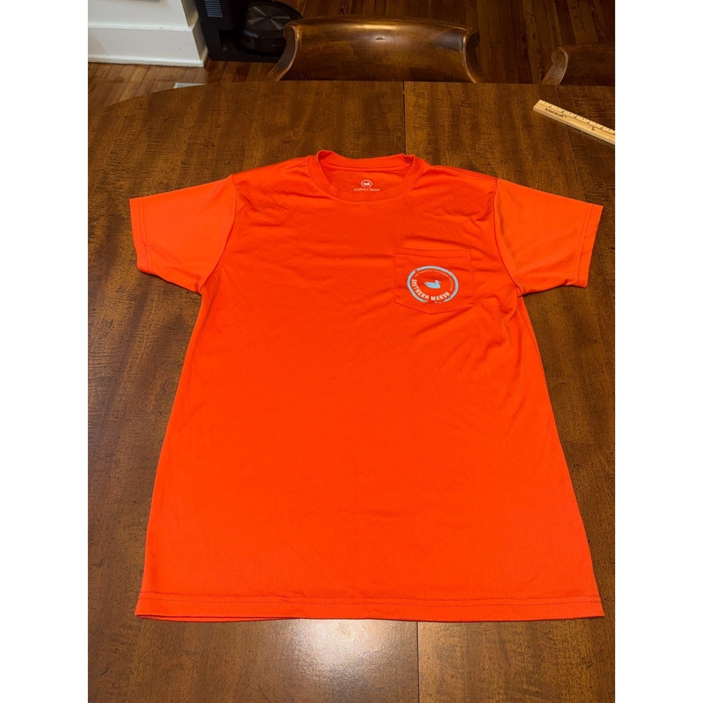 Southern Marsh FieldTec Small Orange Pocket Tee